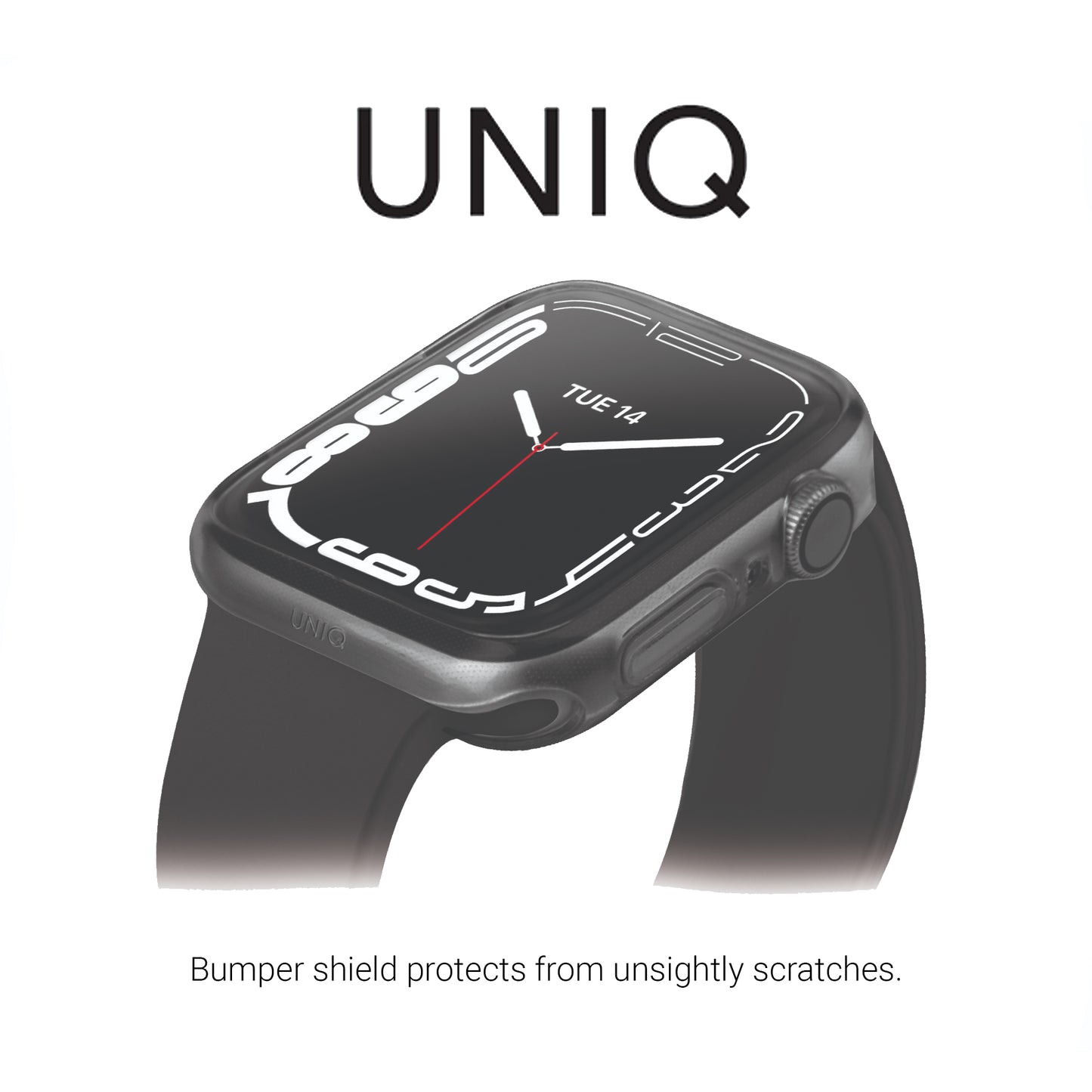 UNIQ Glase Dual Pack Case for Apple Watch Series 7 2021 ( 41mm ) - 2pcs Case -  Clear & Smoke (Barcode: 8886463679340 )