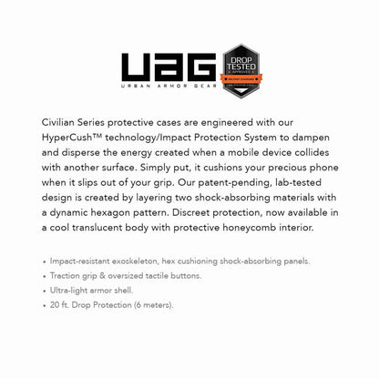 UAG Civilian for iPhone 13 6.1" 5G - Frosted Ice (Barcode: 810070364441 )
