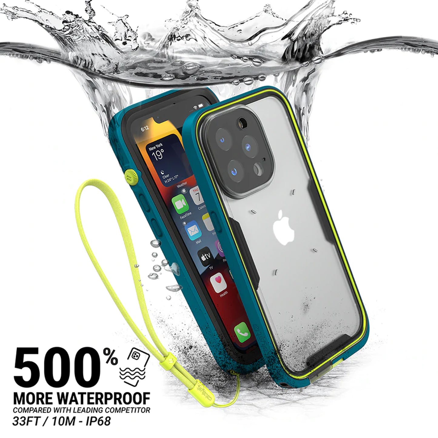 Catalyst Total Protection Waterproof Case for iPhone 13 6.1" 5G - Stealth Black (Barcode: 840625112210 )
