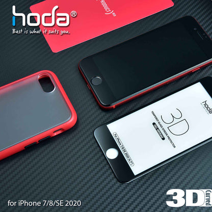 Hoda Tempered Glass Full Coverage for iPhone SE ( 2022 - 2020 ) compatible with iPhone 7 - 8 - 2.5D 0.33mm - Clear (Barcode: 4713381516942 )