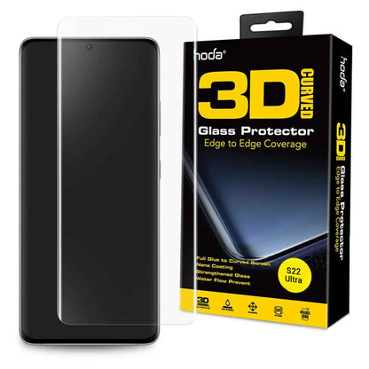 Hoda Tempered Glass for Samsung Galaxy S22 Ultra - 3D UV Full Glue Full Coverage Screen Protector ( UV Lamp Included ) - Clear (Barcode: 4713381516256 + 4711103543993 )