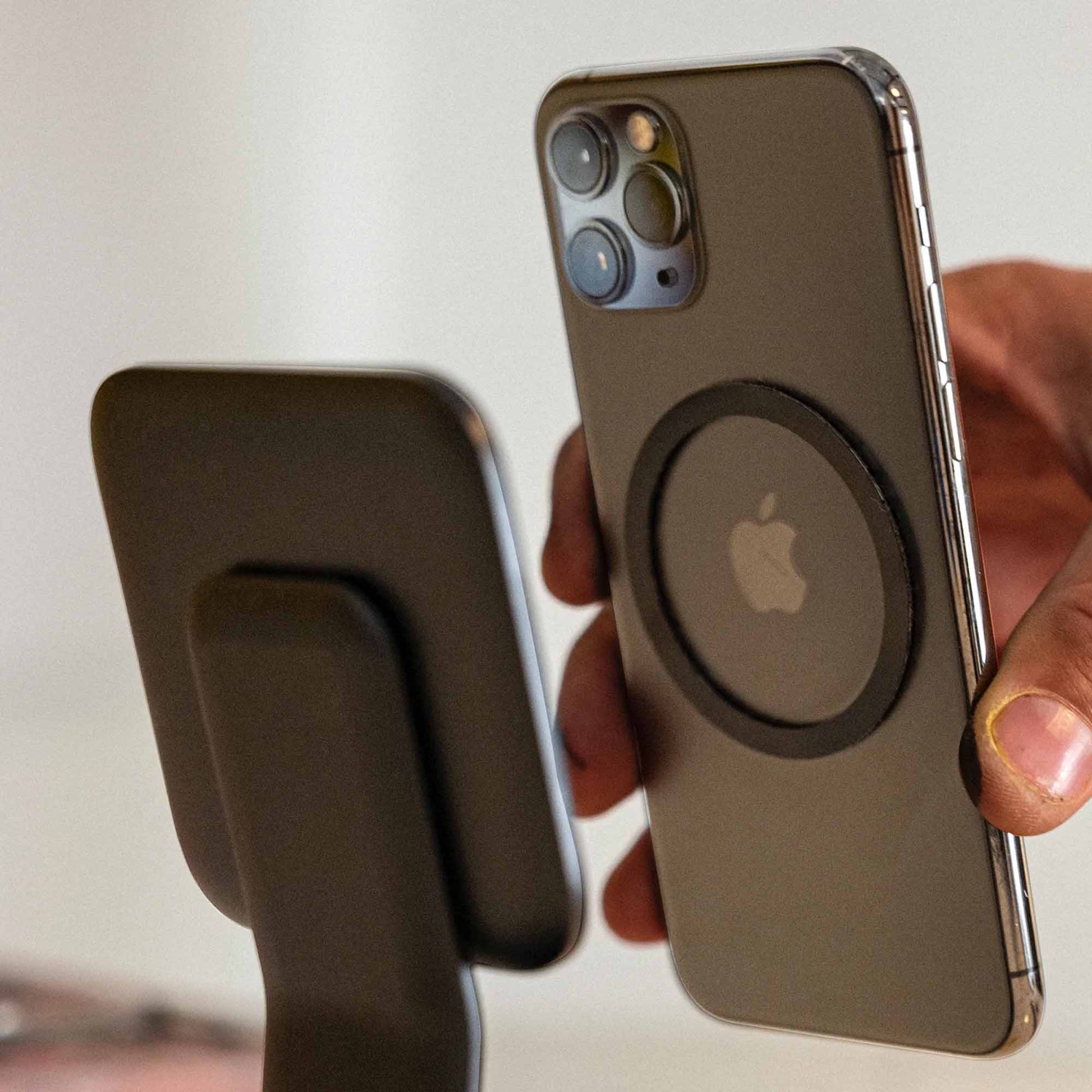Mophie Snap+ Wireless Charging Stand 15W for iPhone - Smartphone - Qi-enable Devices ( Include Snap Adapter )- MagSafe Compatible - Black (Barcode: 840056140646 ) - Forexengineer -Malaysia- 840056140646