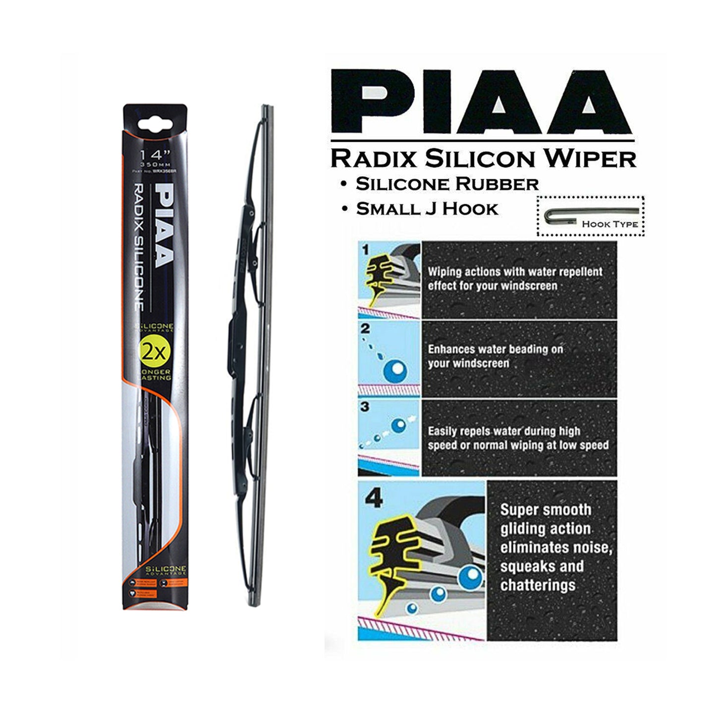 PIAA RADIX Car Wiper ( 16" ) - Black (Barcode: 4960311007678 )