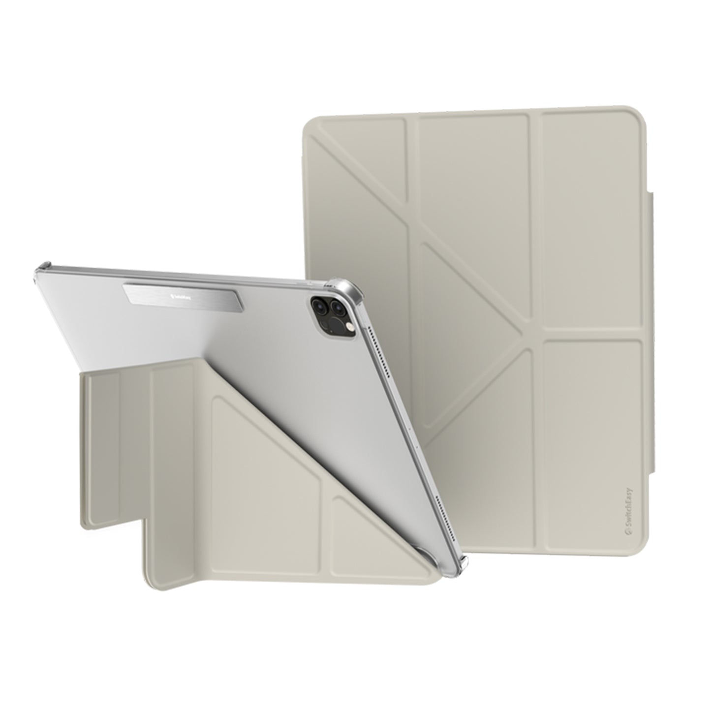 SwitchEasy Origami Nude for iPad Pro 11" ( 2022 - 2020 - 2018 ) - iPad Air 10.9" ( 2022 - 2020 ) - Flexi-Folding Folio Clear Case - Starlight (Barcode: 4895241108587 )