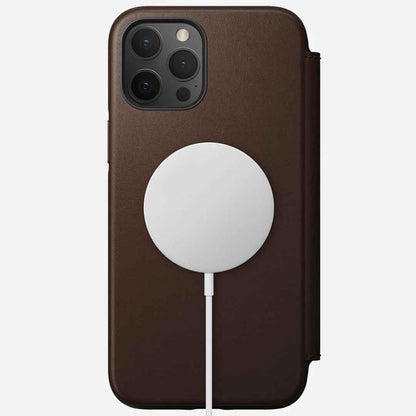 [ONLINE EXCLUSIVE] Nomad Rugged Folio Case for iPhone 12 - 12 Pro 5G 6.1" - Magsafe and 5G Compatible - Rustic Brown ( Barcode : 856500019635 )