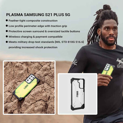 UAG Plasma for Samsung Galaxy S21 Plus 5G - Feather Light Rugged - Military Drop Tested - Ice ( Barcode : 812451039320 )