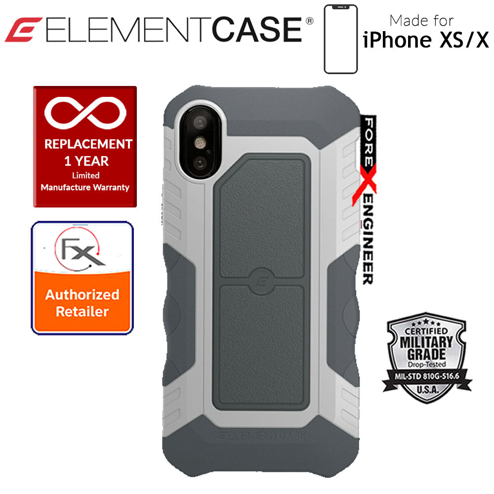 Element Case Recon for iPhone X - Xs - Military Grade Drop Proof Protection Case - White