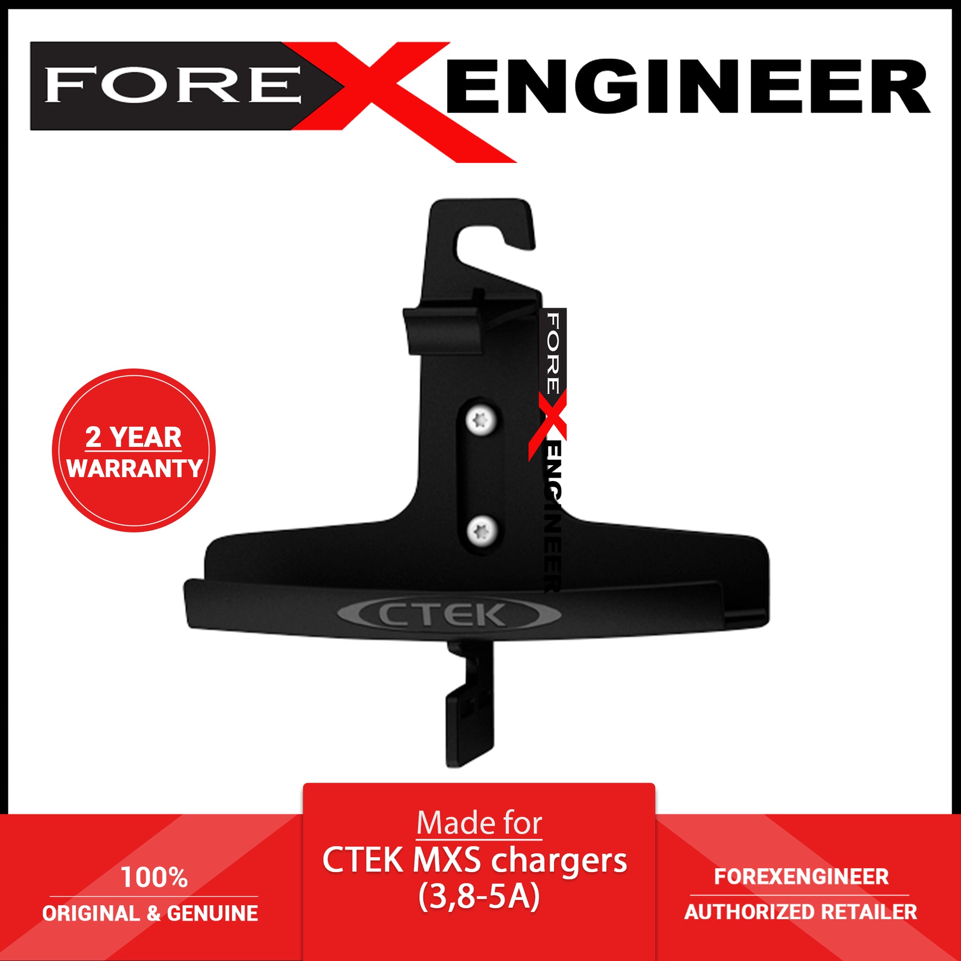 CTEK Mounting Bracket and cable storage for CTEK MXS chargers 3.8 & 5.0A (Barcode: 7340103400066 ) - Forexengineer -Malaysia- 7340103400066