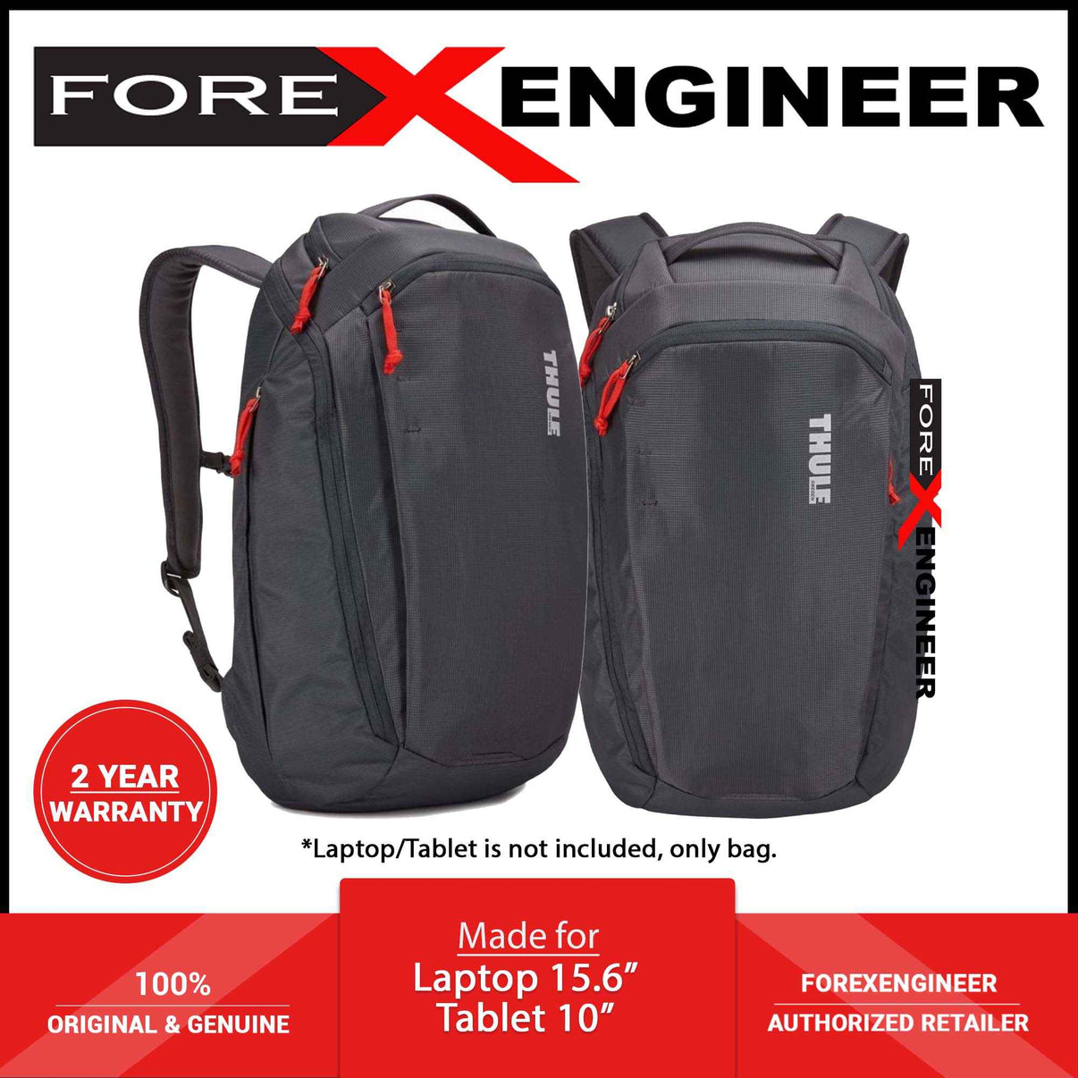 Thule EnRoute Backpack 23L Protect a 15.6″ laptop and 10″ tablet