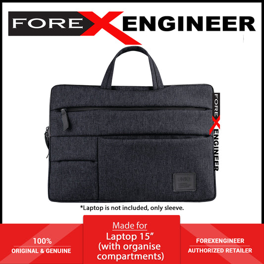 UNIQ Cavalier 2 in 1 Laptop Sleeve fit up to 15" Laptop with organise compartments - Black (Barcode: 8886463663547 )