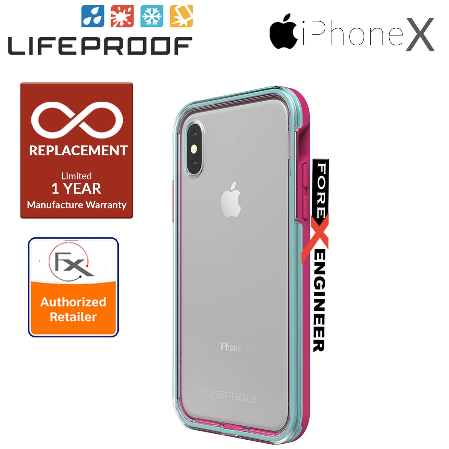 Lifeproof SLAM for iPhone X (ONLY) Slim Military Protection - Aloha Sunset (CLEARANCE - NO WARRANTY)