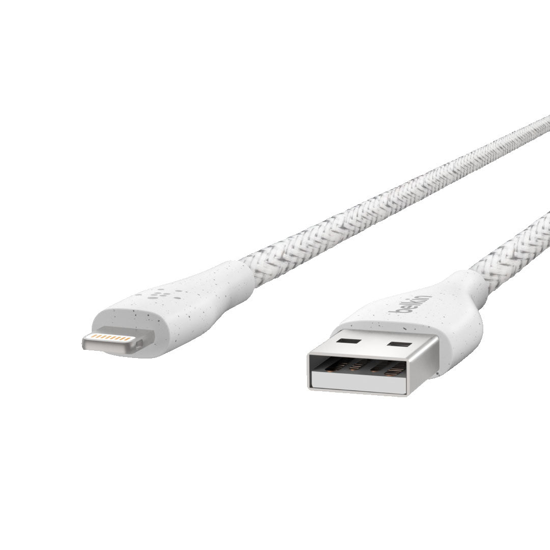 Belkin Duratek Plus Lightning to USB-A Cable ( 1.2m ) - White (Barcode: 745883769575 )