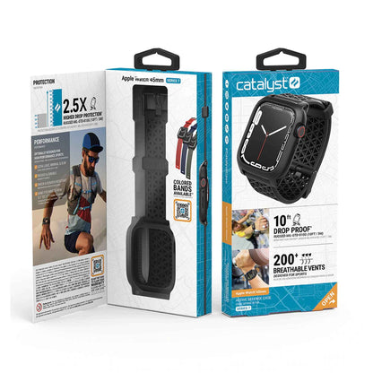 Catalyst Active Defense Case for Apple Watch Series 7 ( 45mm ) - with intergrade bands - Stealth Black (Barcode: 840625112432 )
