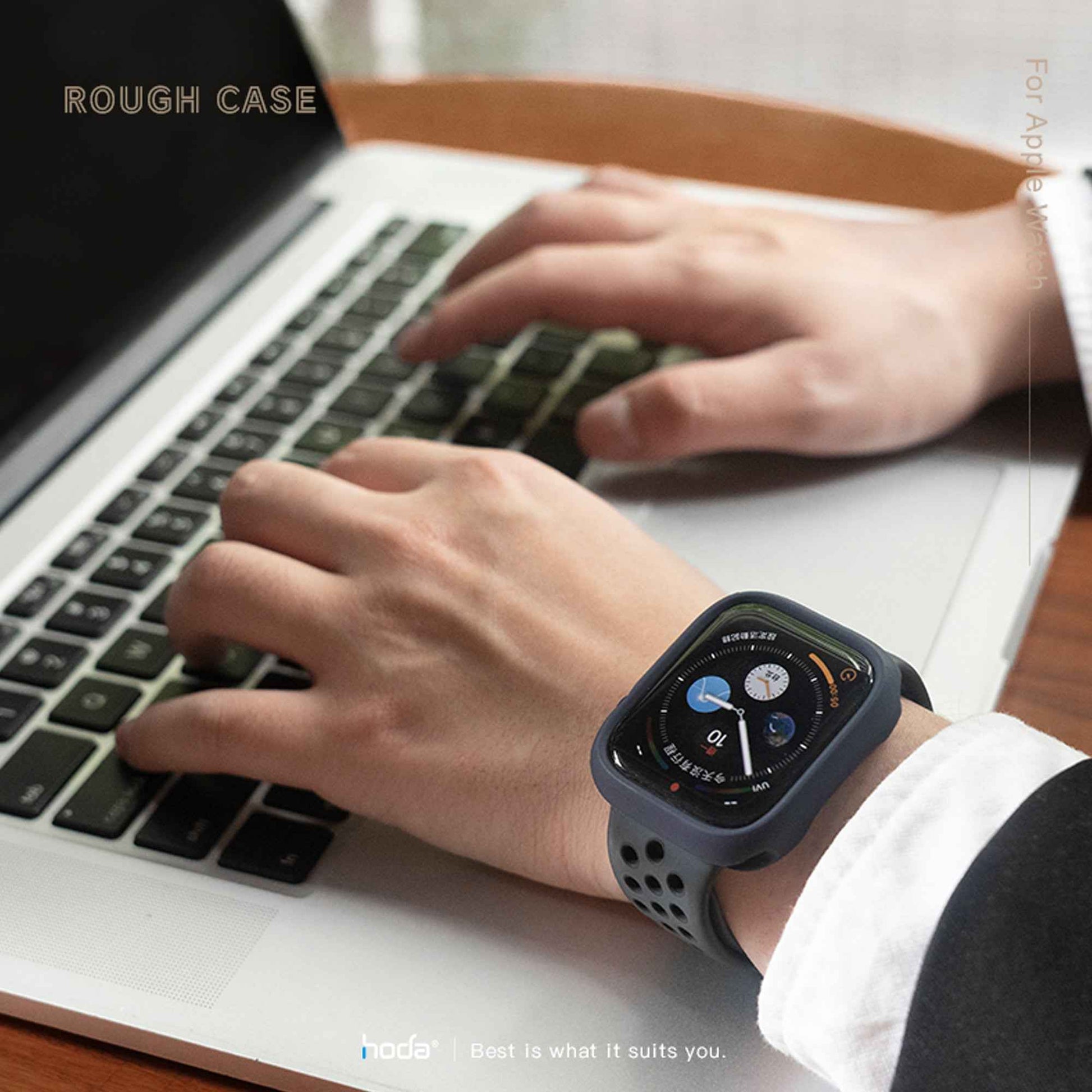 Hoda Rough Case for Apple Watch Series 7 ( 45mm ) - Blue (Barcode: 4711103543566 )
