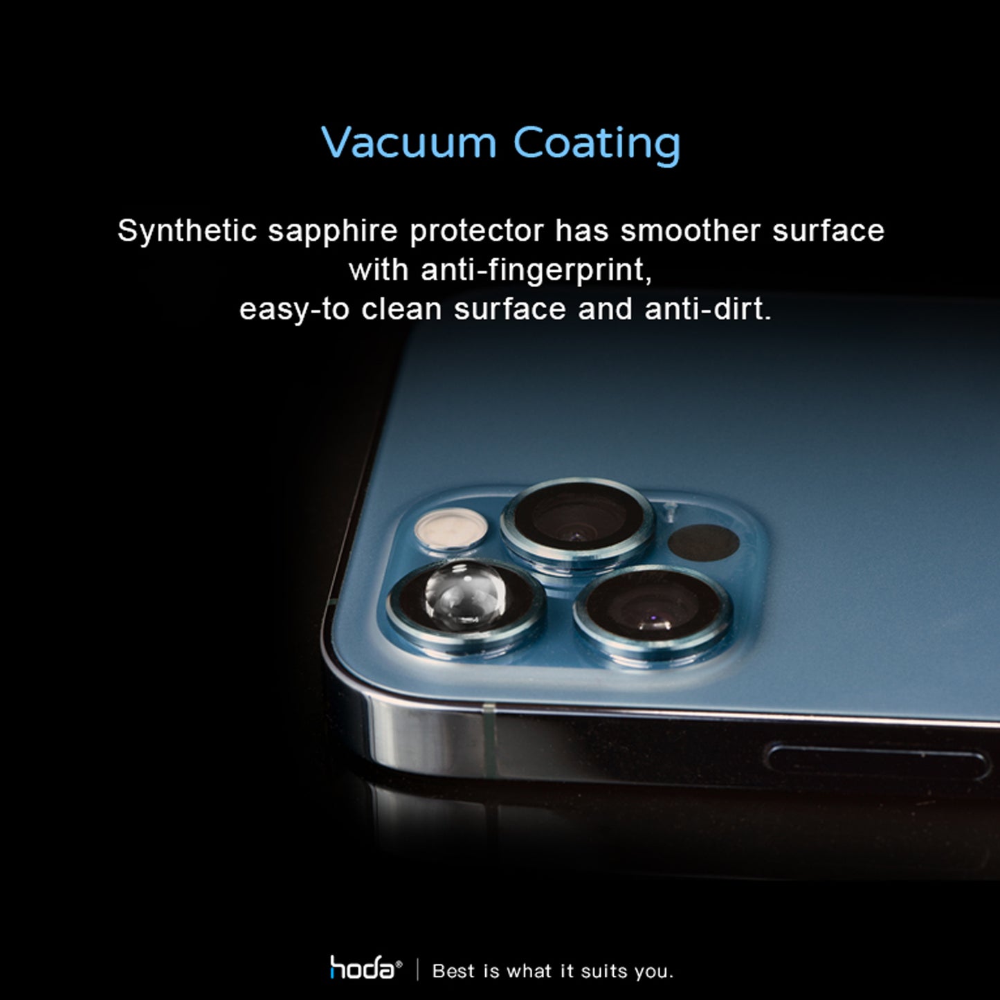 Hoda Sapphire Lens Protector for iPhone 13 Pro - 13 Pro Max - Silver (3pcs) (Barcode: 4711103542835 )