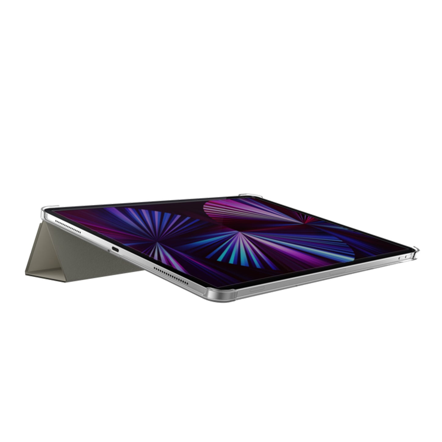 SwitchEasy Origami Nude for iPad Pro 12.9" ( 2021 - 2020 - 2018 ) - Flexi-Folding Folio Clear Case - Alaskan Blue (Barcode: 4895241108532 )