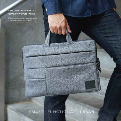 UNIQ Cavalier 2 in 1 Laptop Sleeve fit up to 15" Laptop with organise compartments - Grey (Barcode: 8886463663530 )