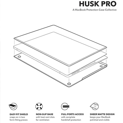 Uniq Husk Pro Claro Case for Macbook Pro 16" ( 2019 ) - Matte Clear Dove (Barcode: 8886463673423 )