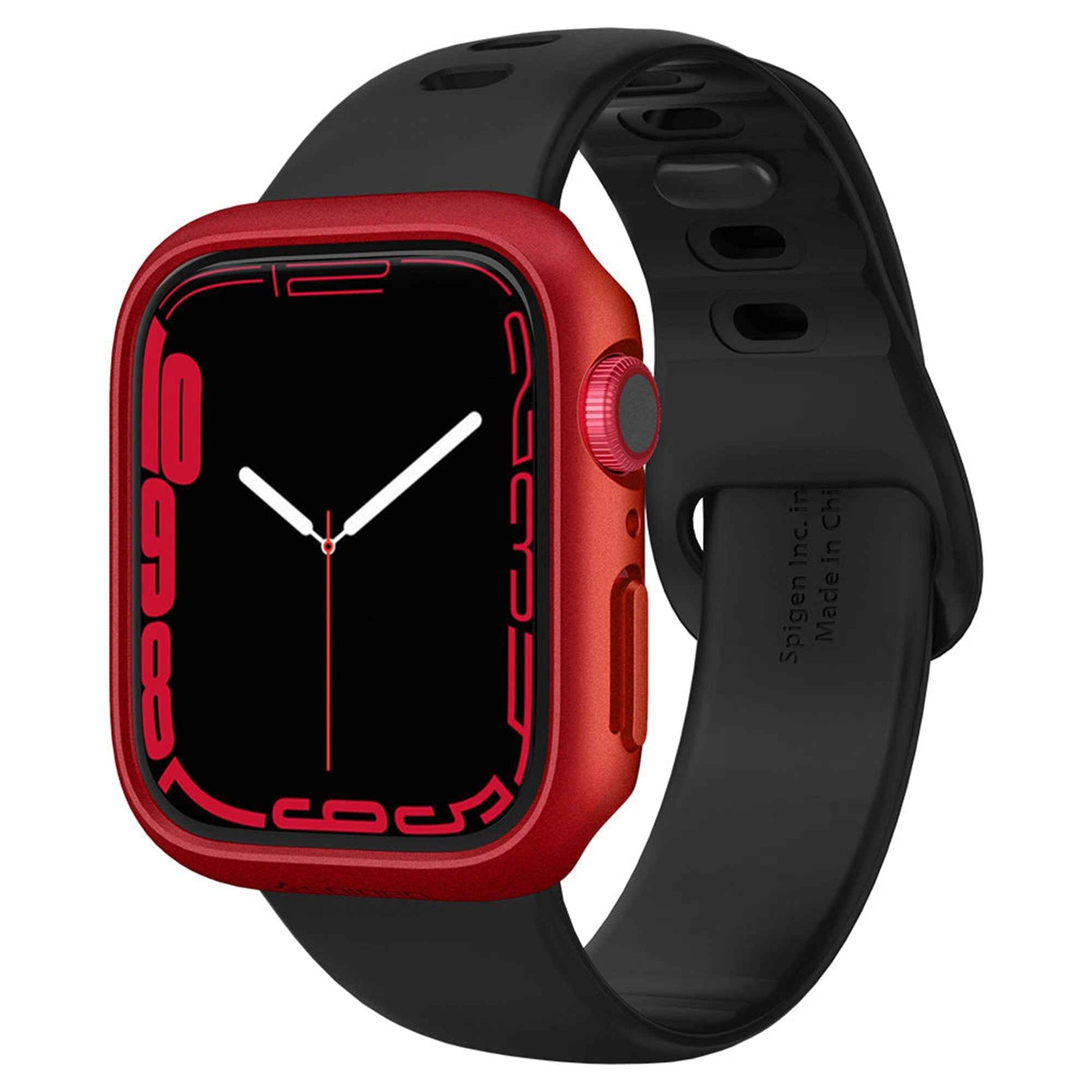 Spigen Thin Fit Case for Apple Watch Series 7 ( 45mm ) - Metallic Red (Barcode: 8809811857627 )