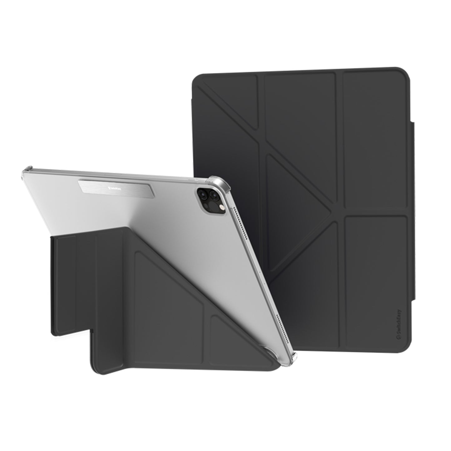 SwitchEasy Origami Nude for iPad Pro 12.9" ( 2021 - 2020 - 2018 ) - Flexi-Folding Folio Clear Case - Black (Barcode: 4895241108495 )