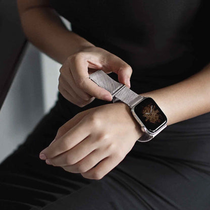 UNIQ Dante for Apple Watch Series 7 - SE - 6 - 5 - 4 - 3 - 2 - 1 ( 41mm - 40mm - 38mm ) - Starlight