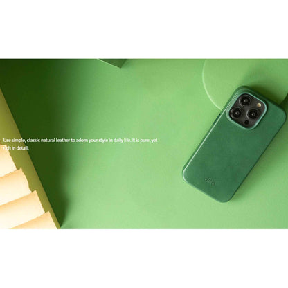 Alto Original for iPhone 14 Pro - Italian Full Grain Aniline Leather - Raven Black (Barcode: 728028514698 )