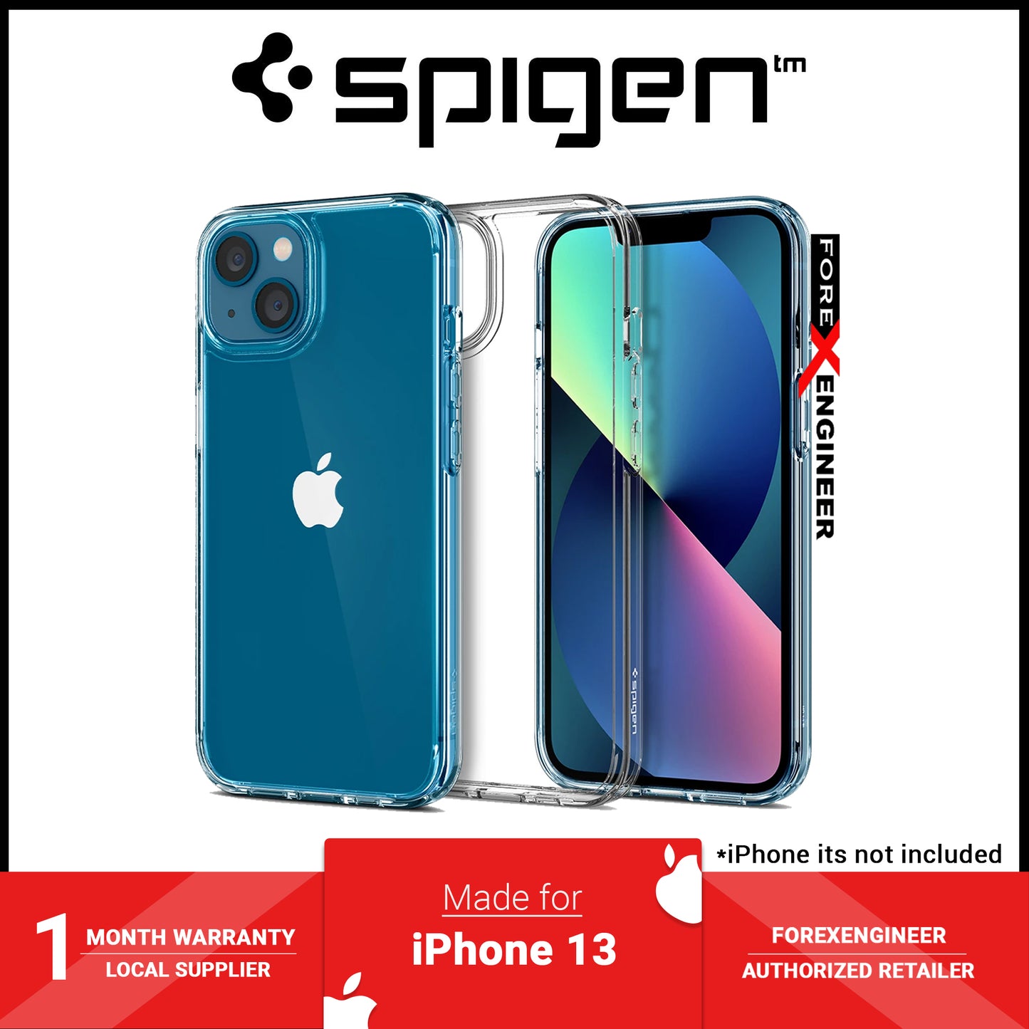 Spigen Ultra Hybrid for iPhone 13 6.1" 5G - Crystal Clear