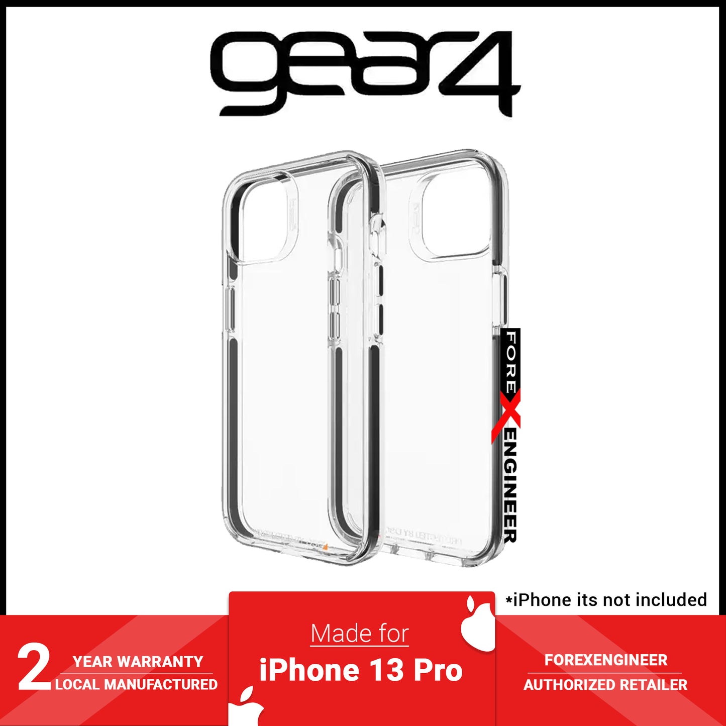 Gear4 Santa Cruz for iPhone 13 Pro 6.1" 5G - Black (Barcode: 840056146563 )