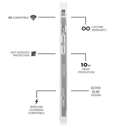 Case-Mate Tough for iPhone 13 6.1" 5G with Antimicrobial - Clear (Barcode: 840171706949 )