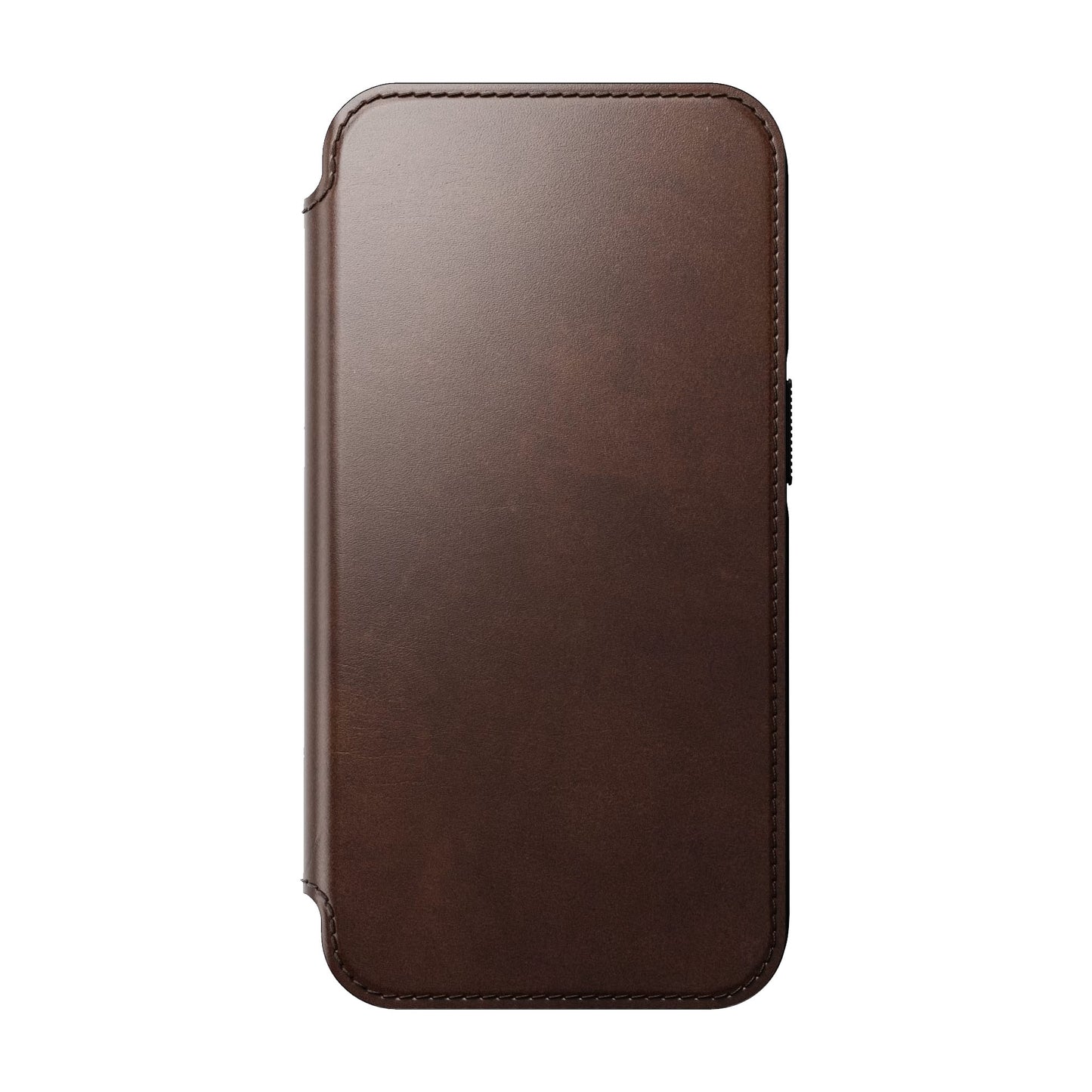 [ONLINE EXCLUSIVE] Nomad Modern Leather Folio Horween Case for iPhone 14 Pro Max - MagSafe Compatible - Rustic Brown (Barcode: 856500012339 )