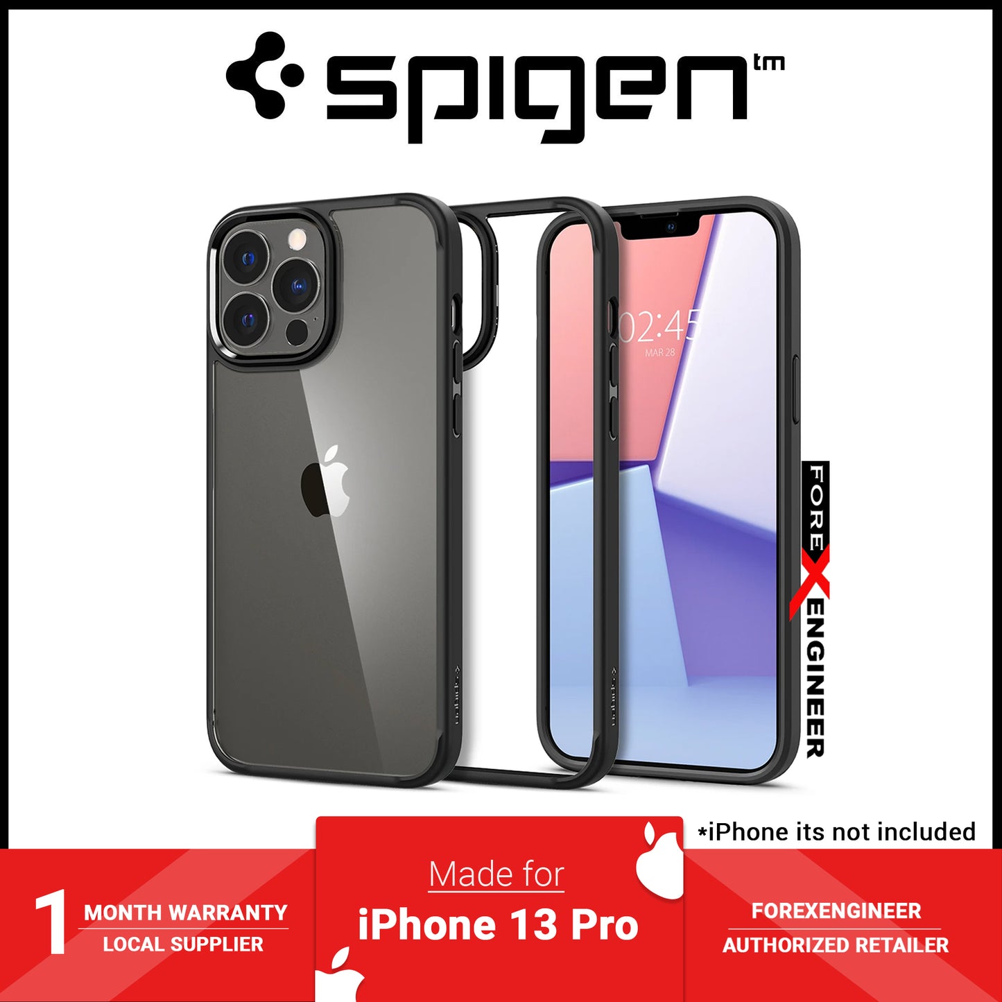 Spigen Ultra Hybrid for iPhone 13 Pro 6.1" 5G - Matte Black