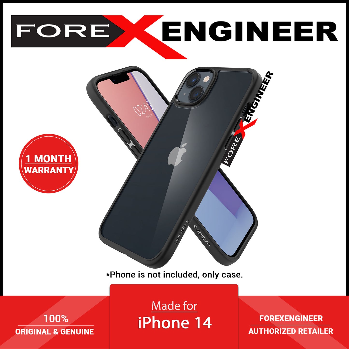 Spigen Ultra Hybrid for iPhone 14 - Matte Black (Barcode: 8809811865196 )