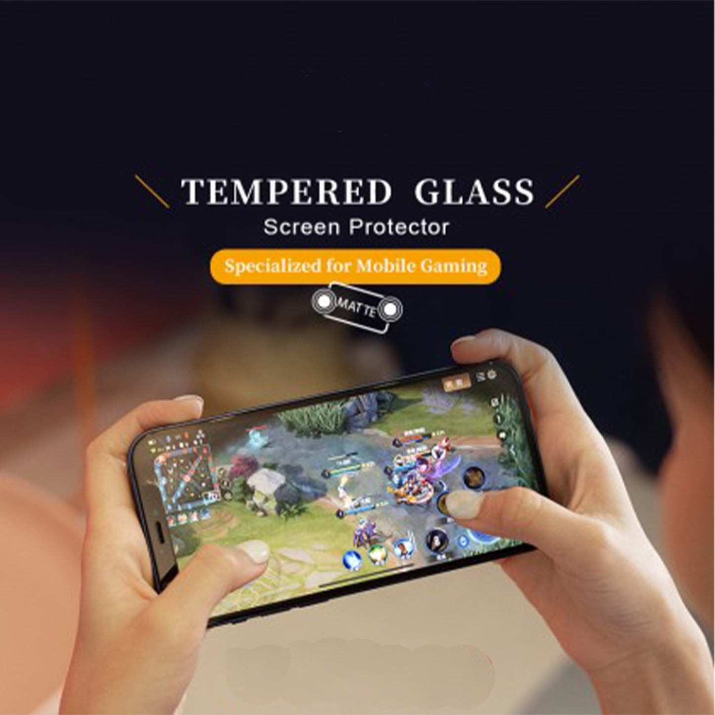 Hoda Tempered Glass for 14 - 13 - 13 Pro ( Gaming anti-glare 2.5D 0.33mm Full Coverage ) - Matte (Barcode: 4711103545485 )