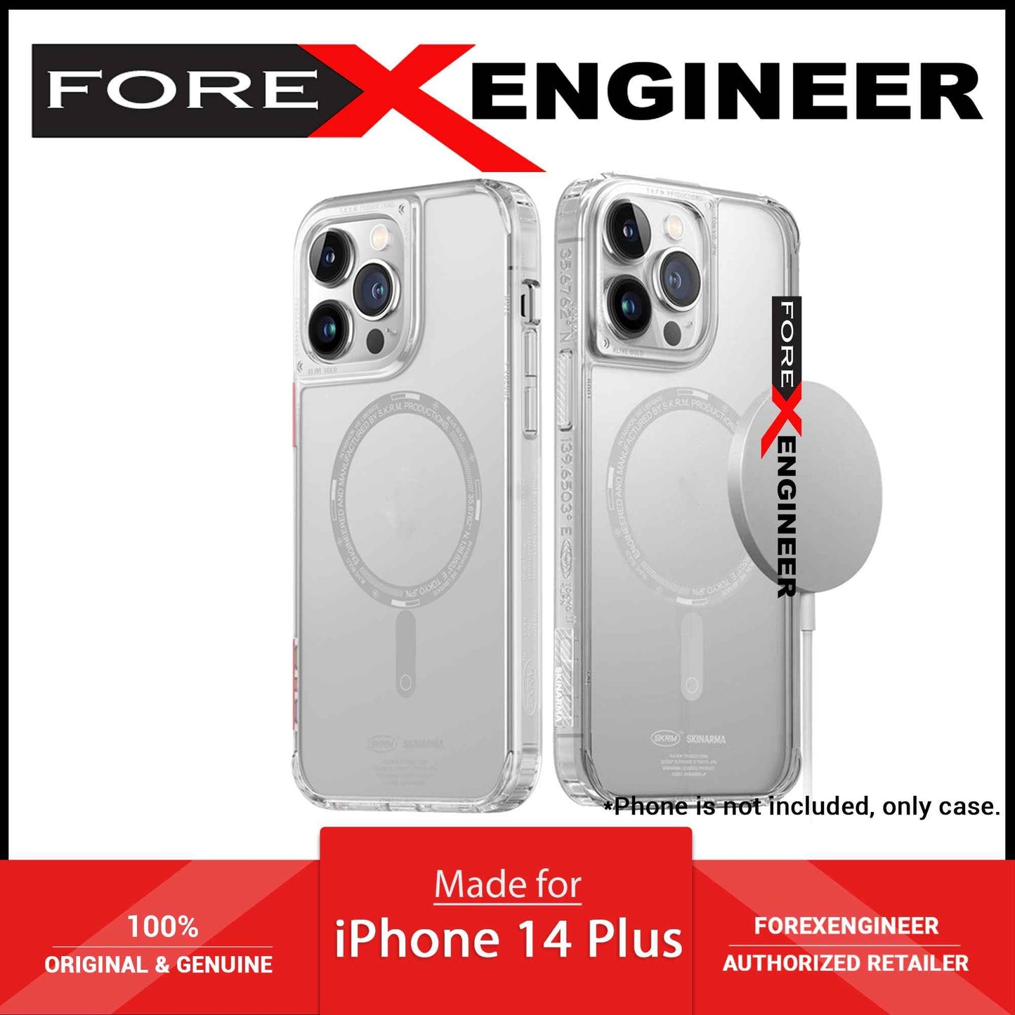 SKINARMA Saido Mag-Charge for iPhone 14 Plus - Compatible with Magsafe - Clear (Barcode: 8886461241952 )