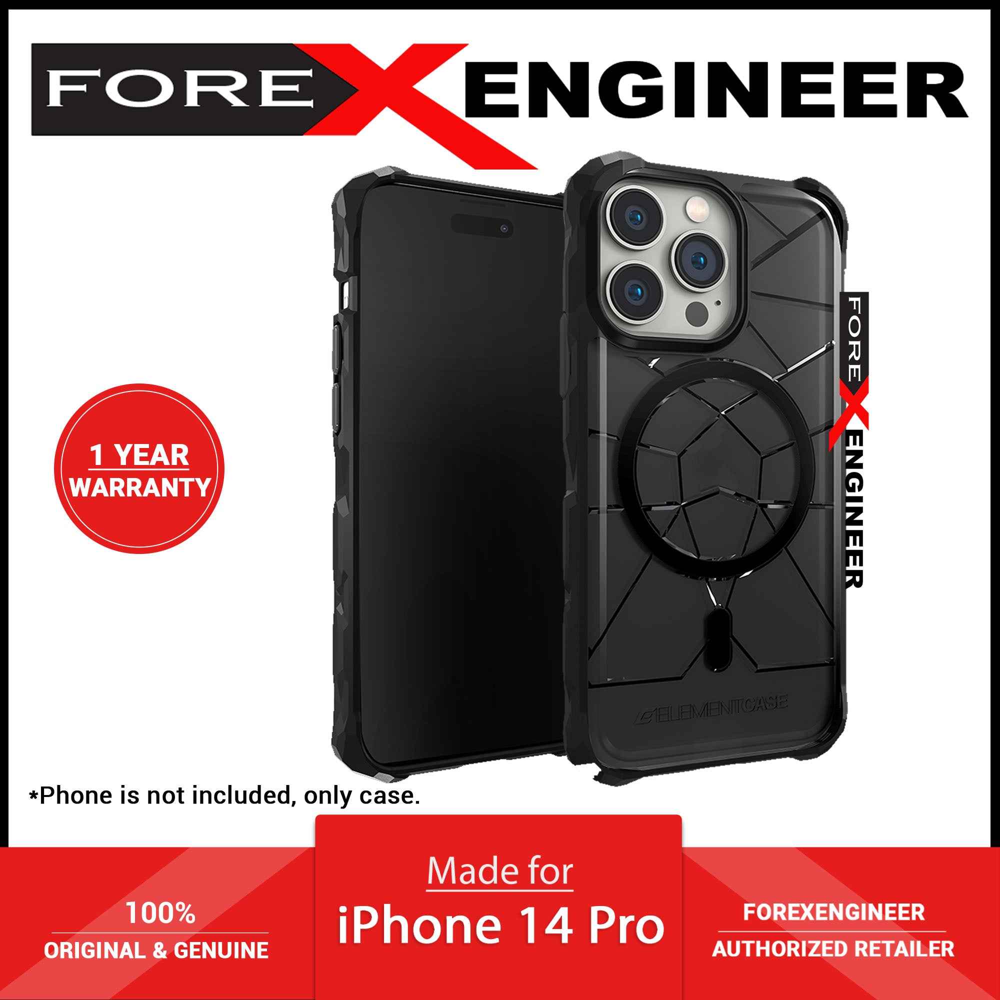 Element Case Element Case Special Ops X5 MagSafe for iPhone 14 Pro - Smoke-Black ...
