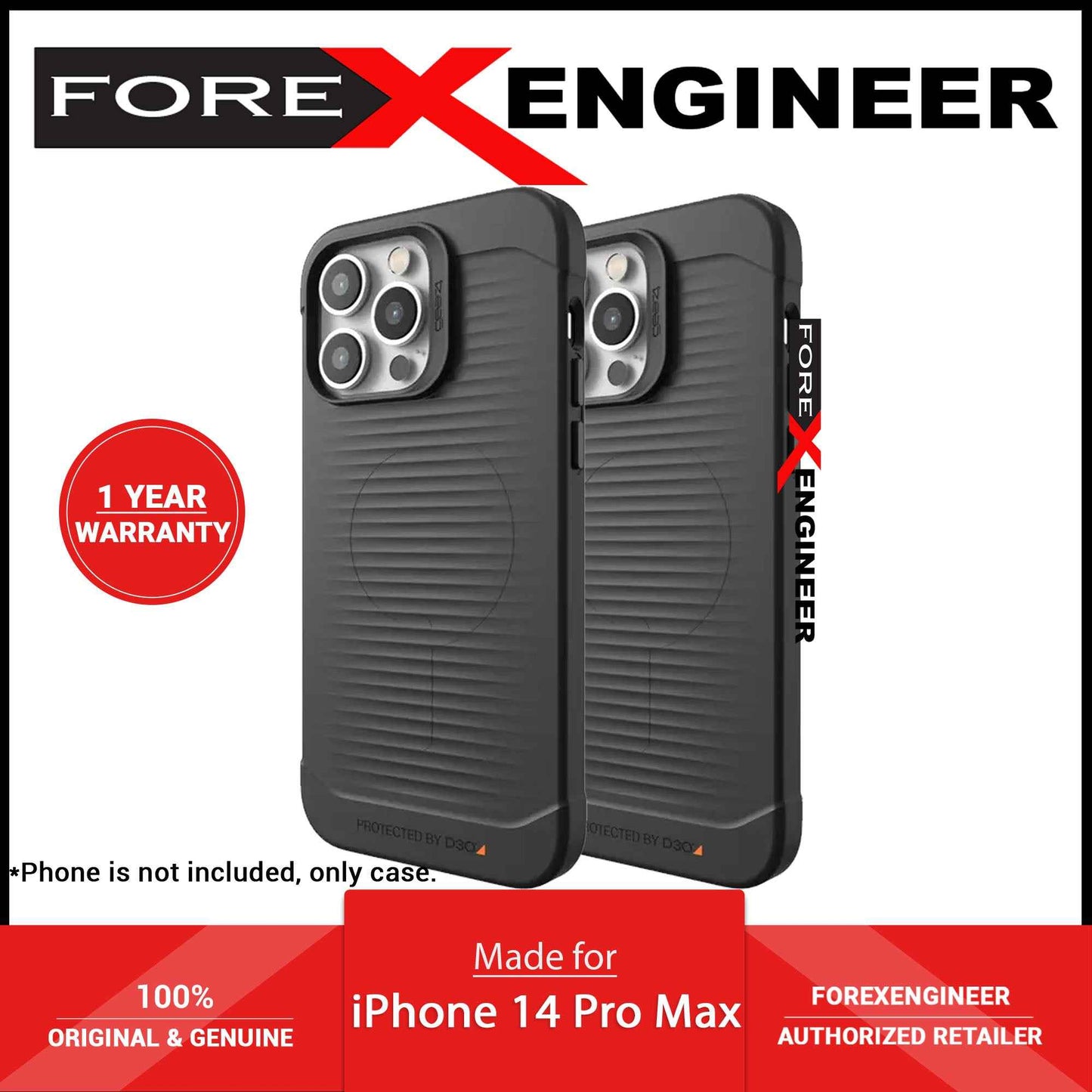 Gear4 Havana Snap for iPhone 14 Pro Max - Magsafe Compatible - Black (Barcode: 840056165786 )