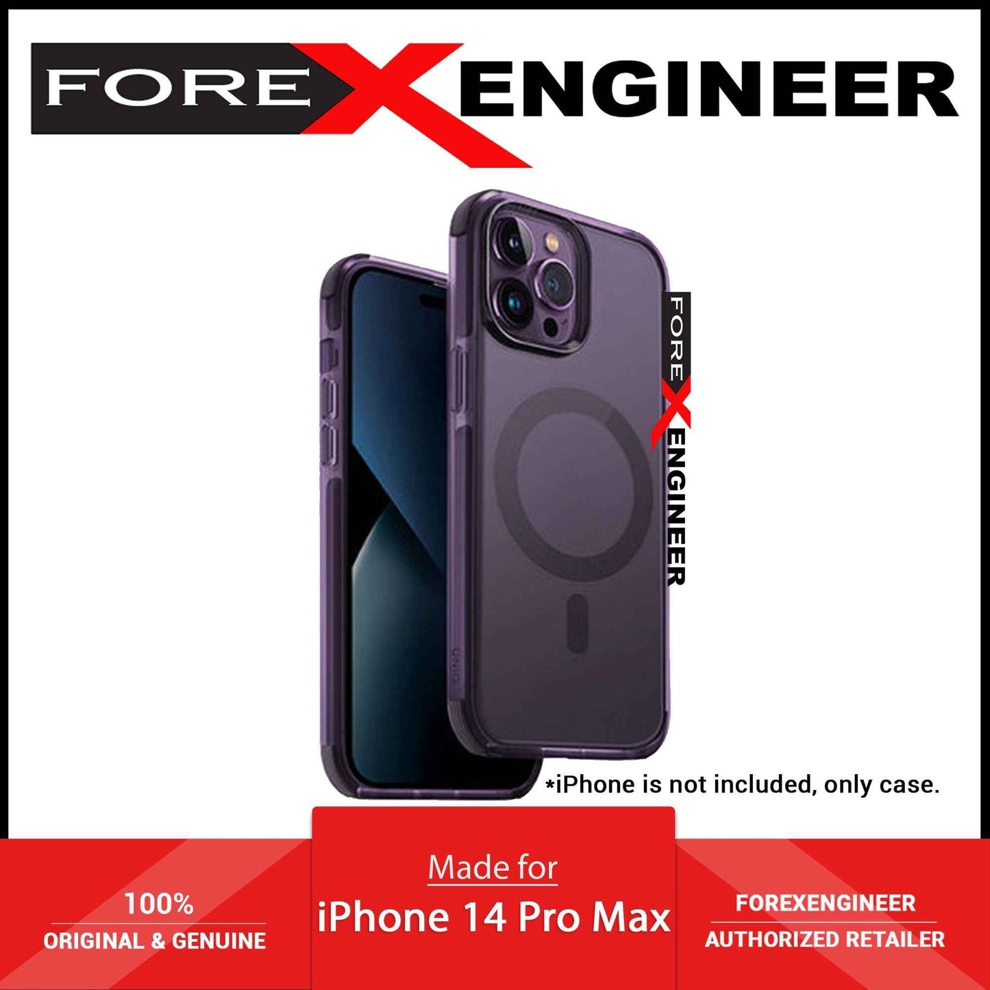 Uniq Combat MagClick for iPhone 14 Pro Max - Magsafe Compatible - Fig ( Purple )(Barcode: 8886463683712 )