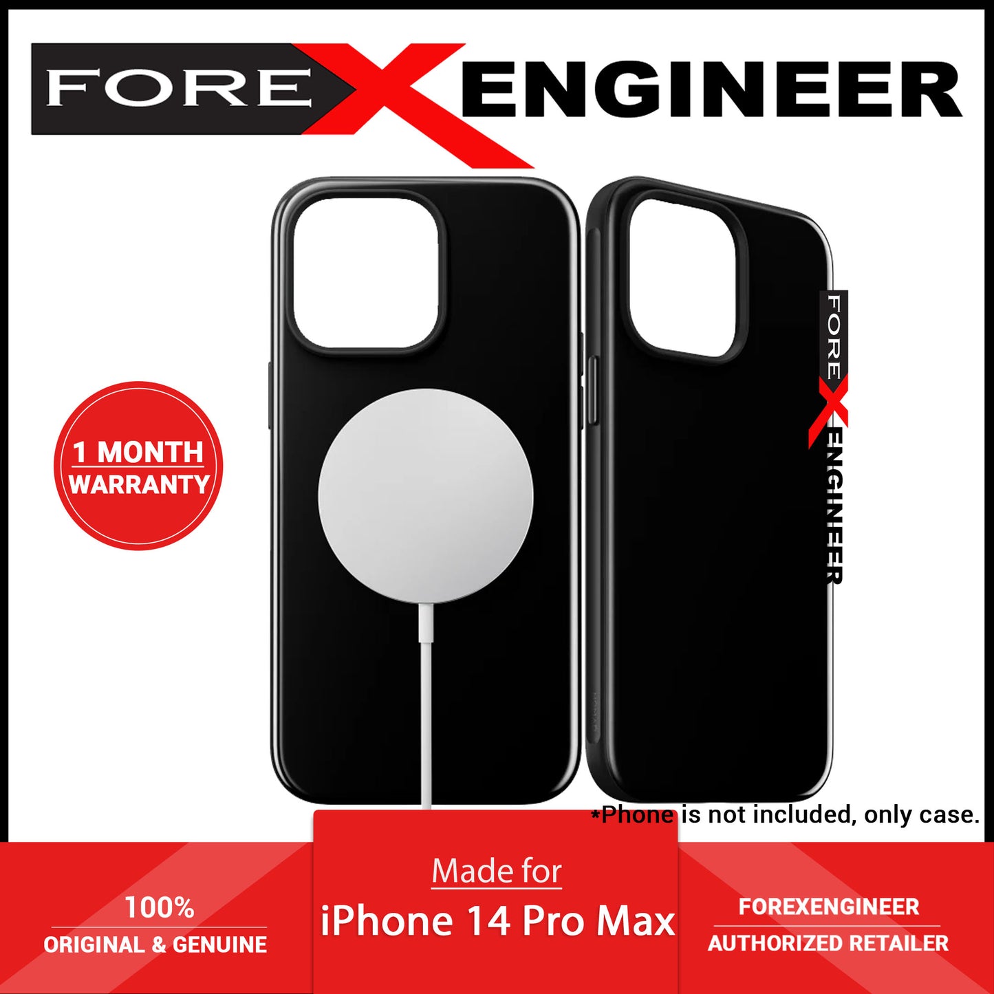 Nomad Sport Case for iPhone 14 Pro Max - MagSafe Compatible - Black (Barcode: 856500011318 ) - Forexengineer -Malaysia- 856500011318