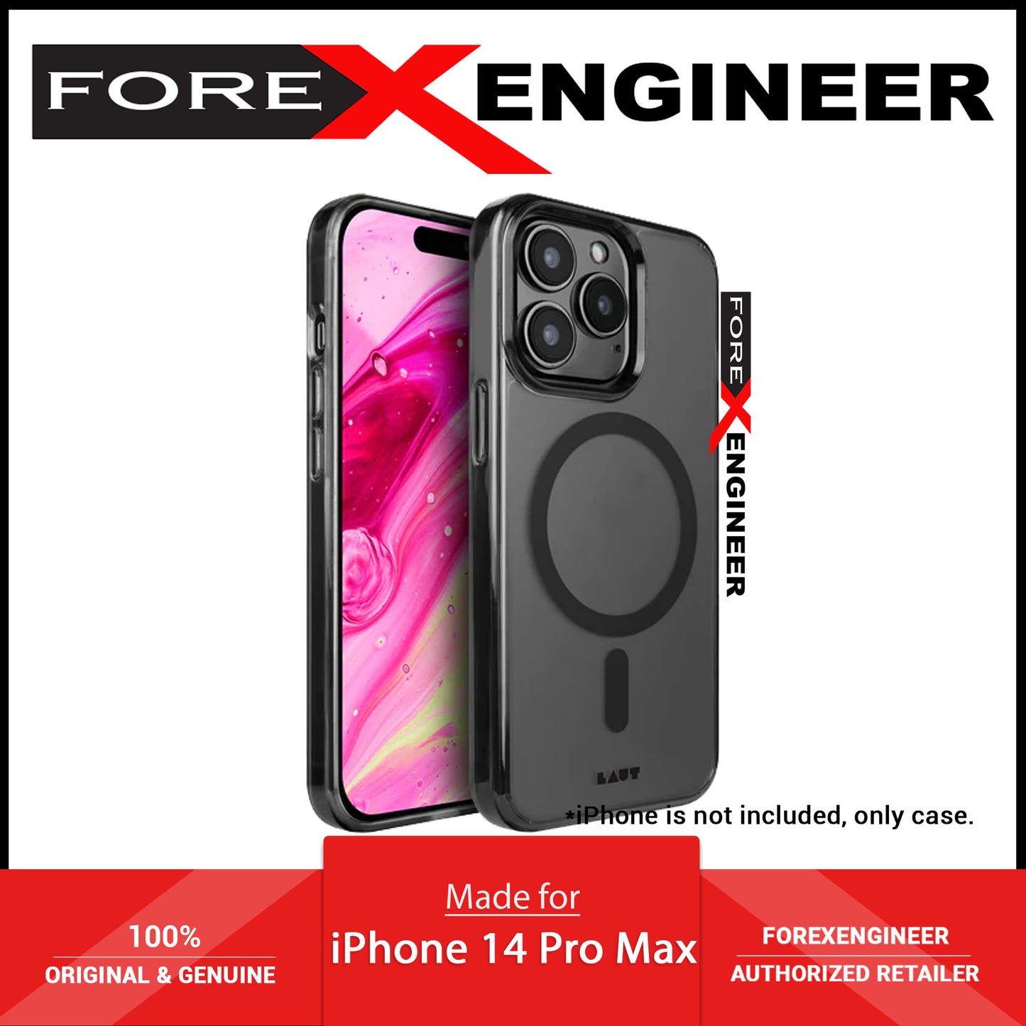 Laut Crystal-M ( Magsafe ) for iPhone 14 Pro Max - Black Crystal (Barcode: 4895206929387 )