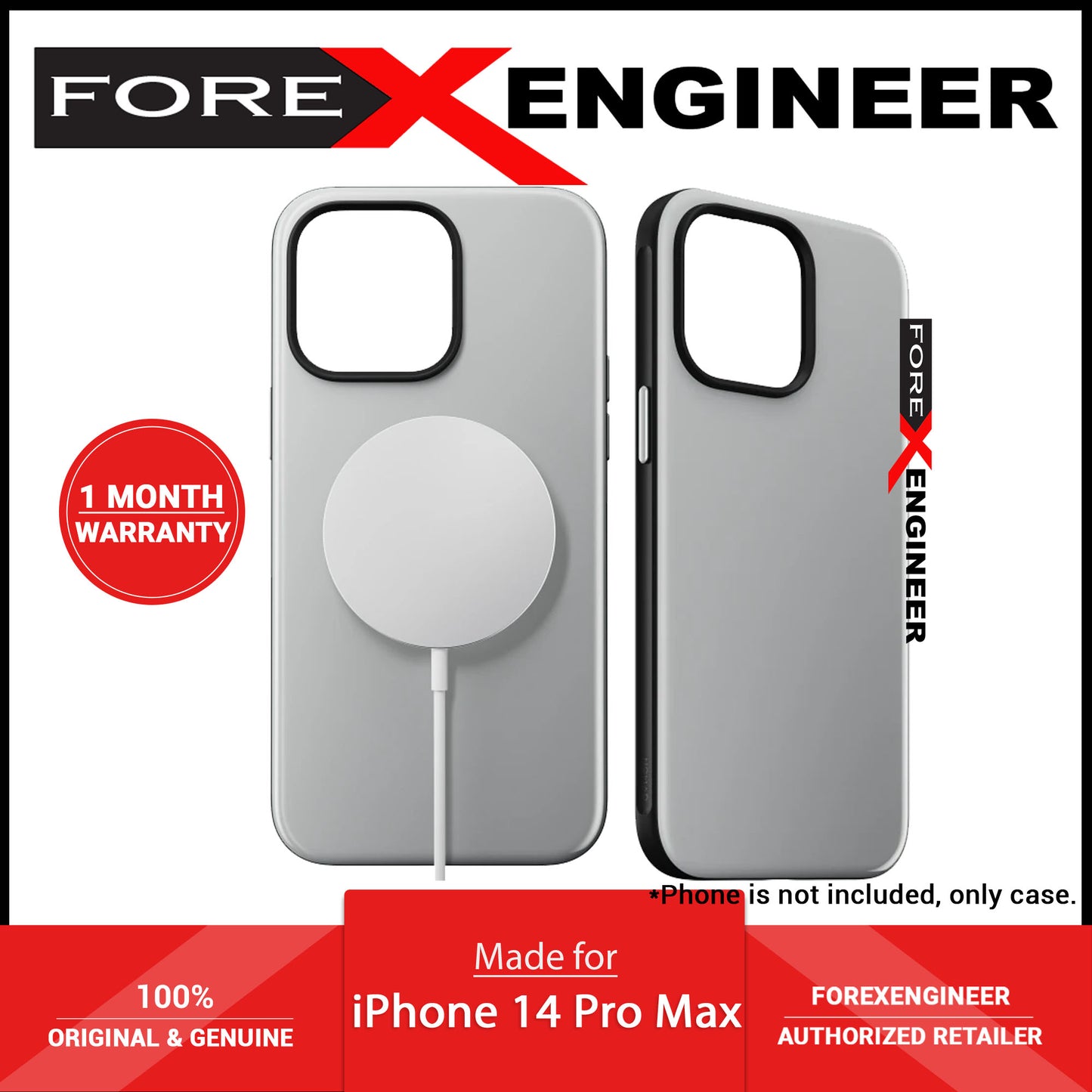Nomad Sport Case for iPhone 14 Pro Max - MagSafe Compatible - Lunar Grey (Barcode: 856500012124 )