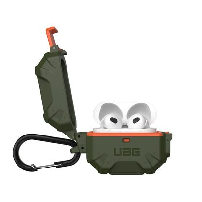 UAG Pathfinder for Airpods Gen 3 - 3rd Gen 2021 - Water Resistant Case - Olive-Orange - Forexengineer -Malaysia- 840283900075