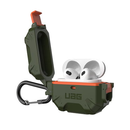 UAG Pathfinder for Airpods Gen 3 - 3rd Gen 2021 - Water Resistant Case - Olive-Orange - Forexengineer -Malaysia- 840283900075