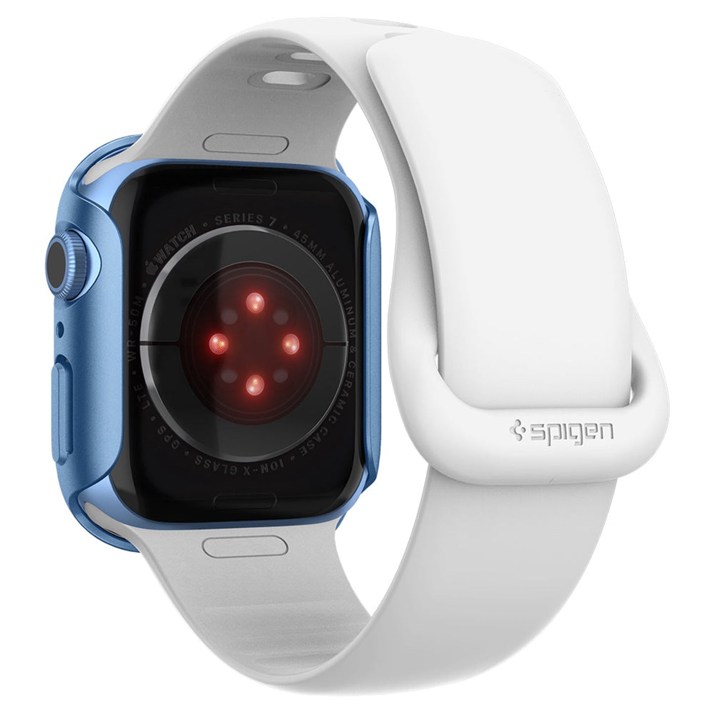 Spigen Thin Fit Case for Apple Watch Series 7 ( 45mm ) - Mettalic Blue (Barcode: 8809811857610 )