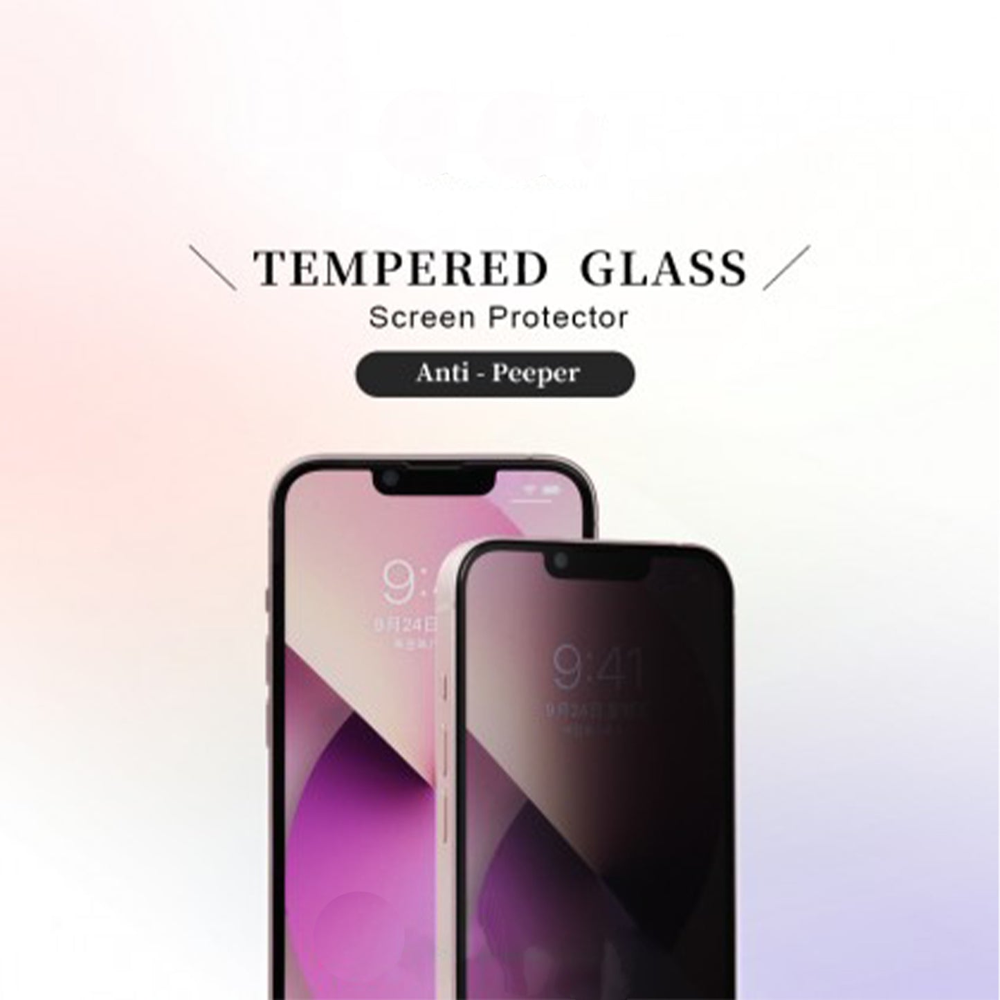 Hoda Tempered Glass for 14 - 13 - 13 Pro ( Anti-Peeper 2.5D 0.33mm Full Coverage ) - Privacy (Barcode: 4711103545805 )