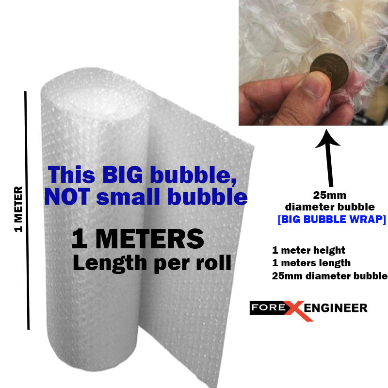 Bubble Wrap Packing Big Bubble 1M x 1M ( 25mm bubble size diameter ) ( Barcode : 565656 )