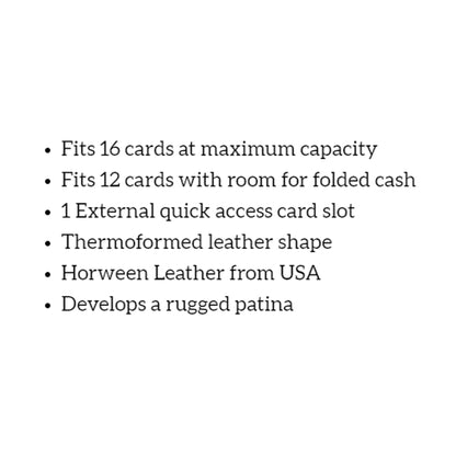 Nomad Card Wallet Plus Horween Leather - Black ( Barcode: 856500019536 ) - Forexengineer -Malaysia- 856500019536