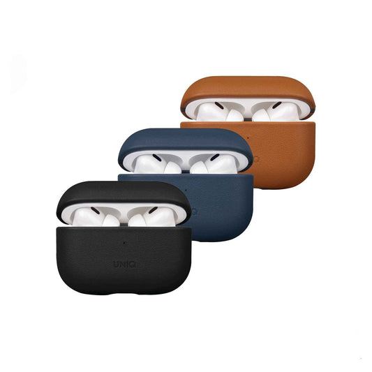 UNIQ Terra Case for AirPods Pro 2 ( 2nd Gen ) Full-grain Quality - Dallas Black (Barcode: 8886463683828 )