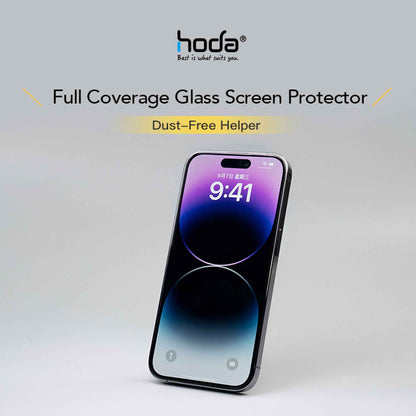Hoda Tempered Glass Screen Protector for iPhone 14 Pro (Dust Free Helper Included) 0.33mm Full Coverage - Clear ( Barcode: 4711103545768 )