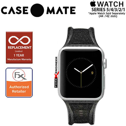 [RACKV2_CLEARANCE] Case Mate Sheer Glam Band for Apple Watch Series SE - 6 - 5 - 4 - 3 - 2 - 1 ( 42 - 44 mm ) ( Noir ) ( Barcode : 846127166072 )
