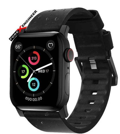 [ONLINE EXCLUSIVE] Nomad Active Strap Waterproof Leather for Apple Watch (45mm/44mm/42mm) (Black Hardware) - Black